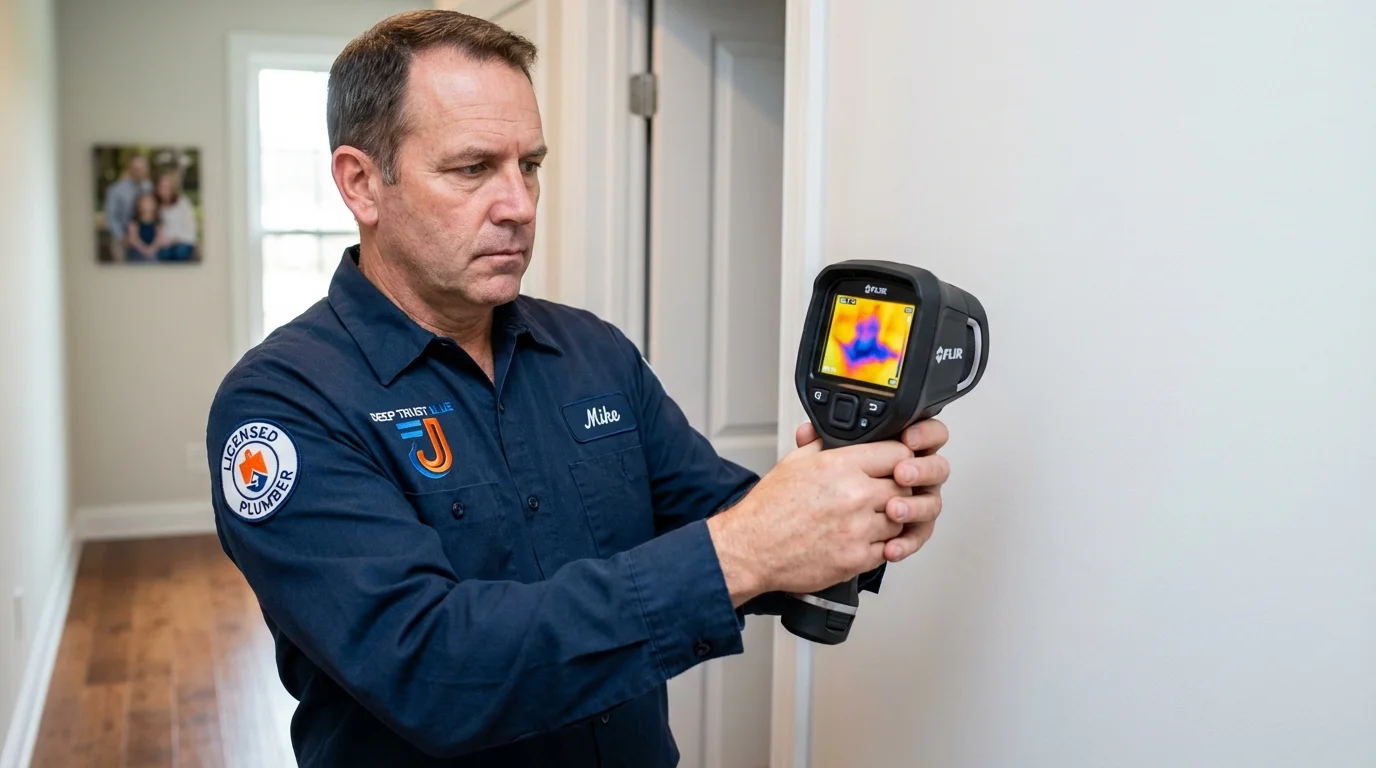 Thermal imaging leak detection by Johns Plumbing LLC in Holstein